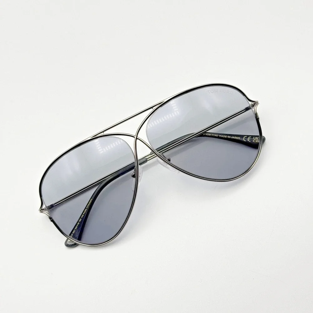 Tom Ford Sunglasses TOM N.4 14C Ruthenium Aviator Frame Smoke Lens 59-10-135
